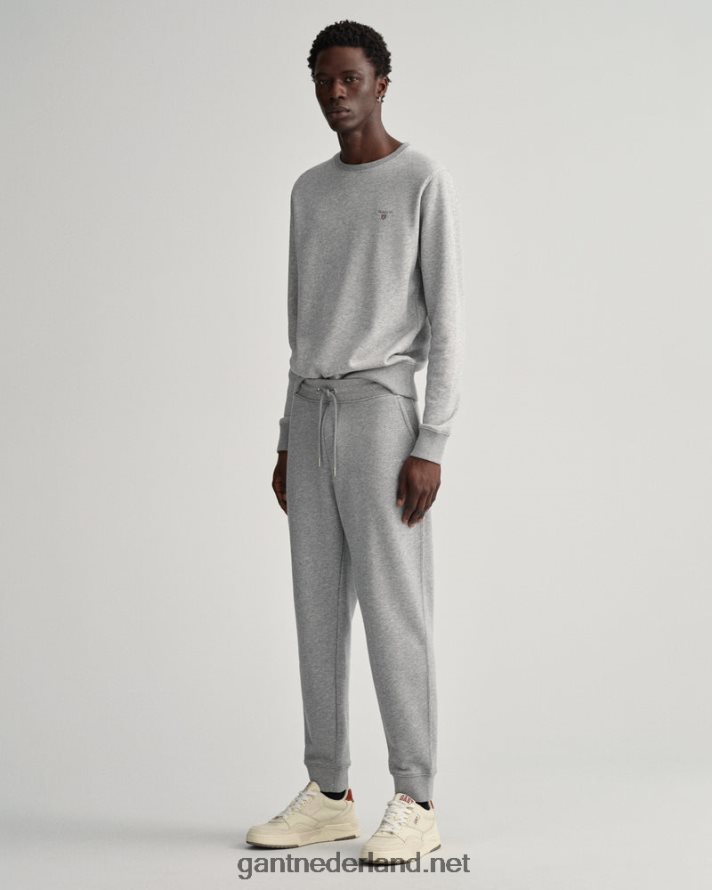 GANT Heren grijs gemêleerd originele joggingbroek R48460275