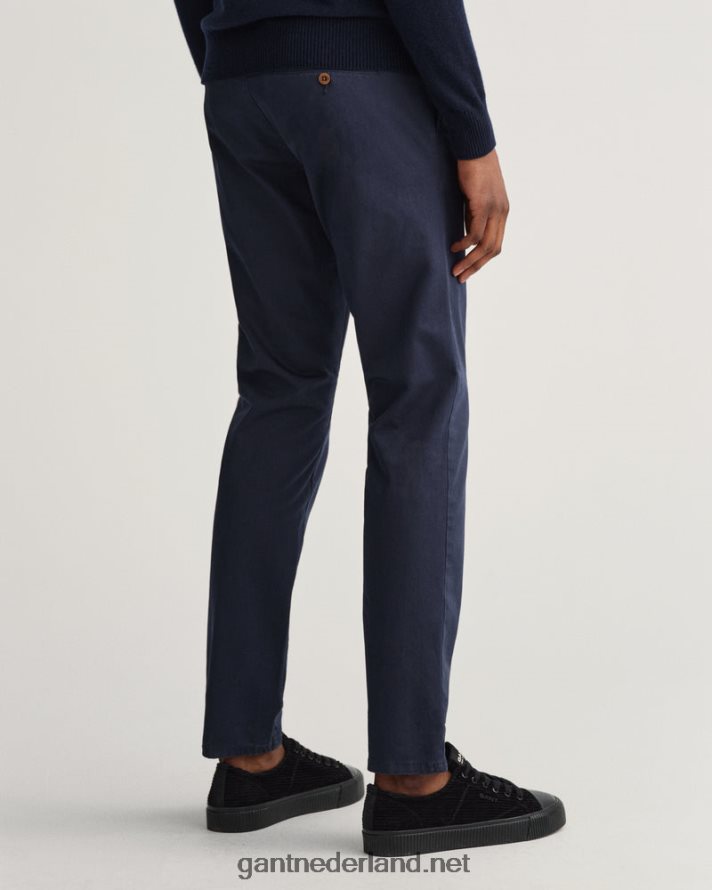 GANT Heren marinier Hallden slim-fit chino van keperstof R48460411