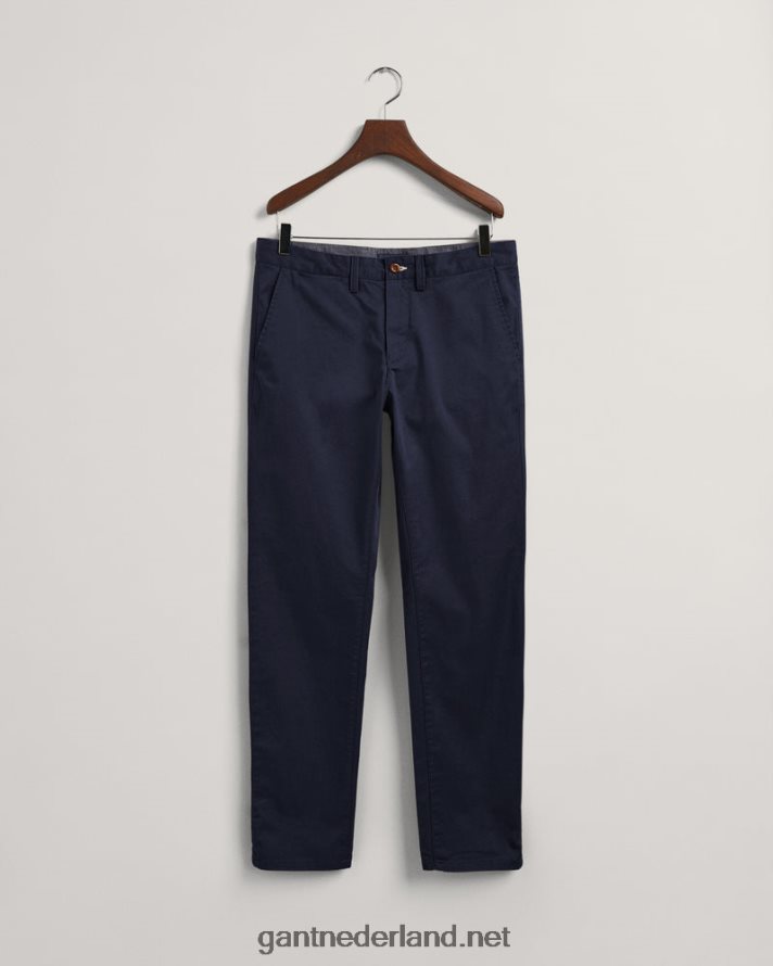 GANT Heren marinier Hallden slim-fit chino van keperstof R48460411