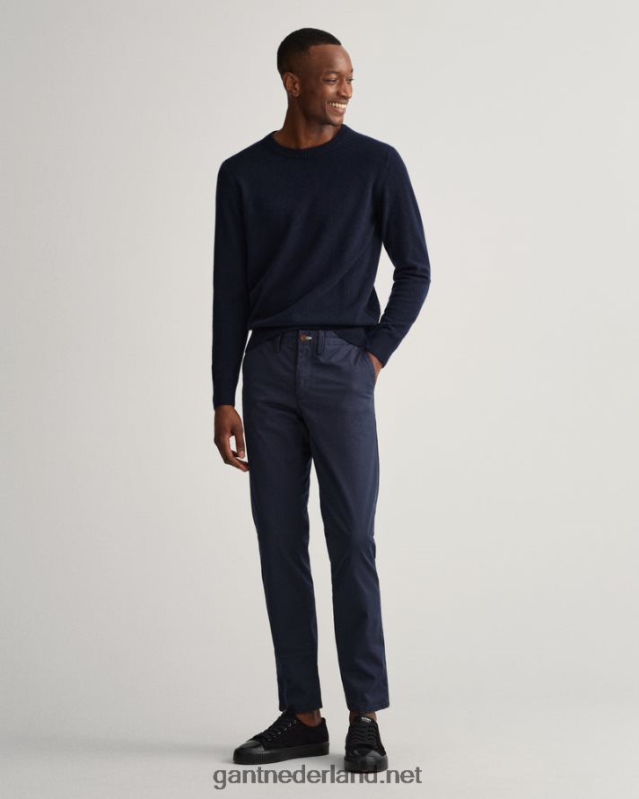 GANT Heren marinier Hallden slim-fit chino van keperstof R48460411