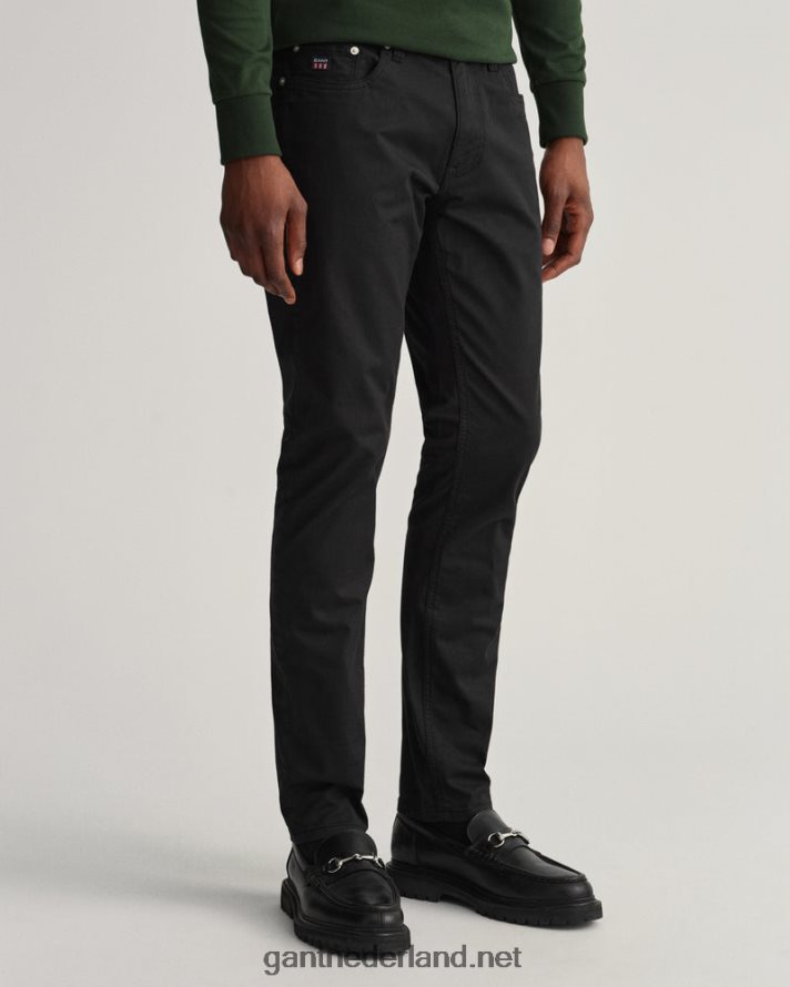 GANT Heren zwart hayes slimfit retro shield jeans R48460400