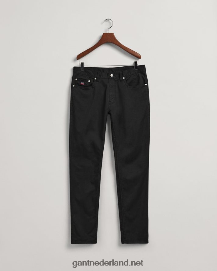 GANT Heren zwart hayes slimfit retro shield jeans R48460400