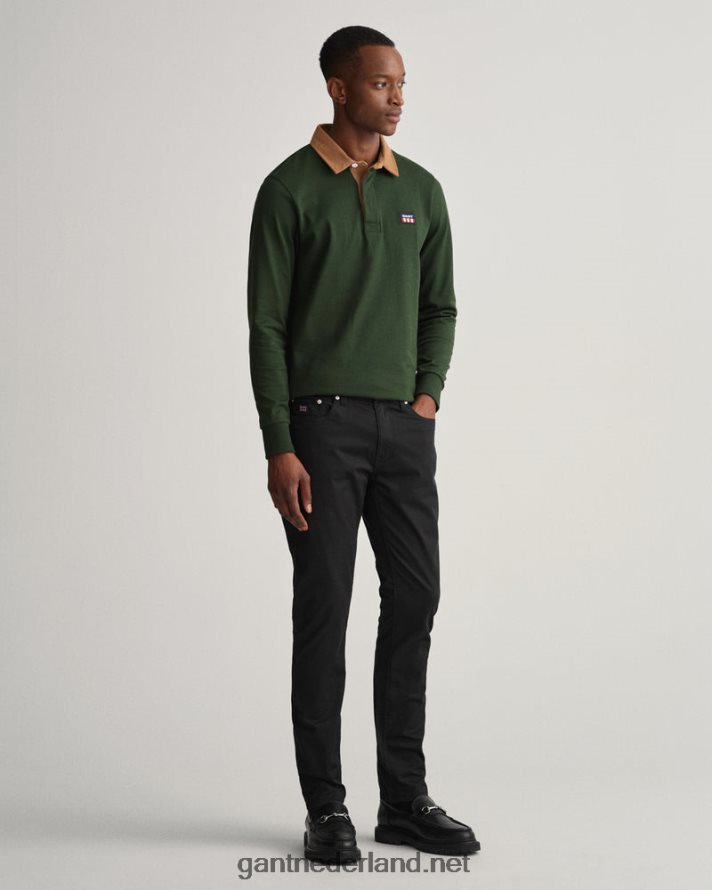 GANT Heren zwart hayes slimfit retro shield jeans R48460400