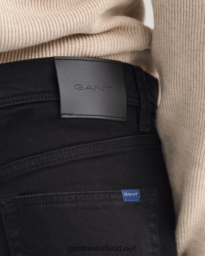 GANT Heren zwart maxen extra slim fit active-recover colour jeans R48460407