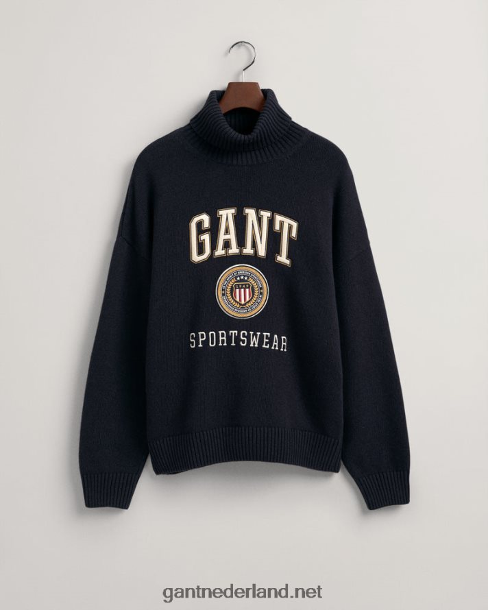 GANT Heren avond blauw crest shield coltrui R48460362