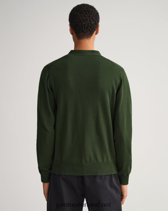 GANT Heren storm groen klassiek katoenen vest met v-hals R48460344