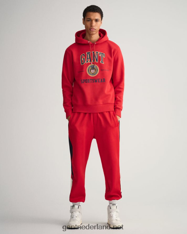 GANT Heren Robijn rood Crest Shield-sweathoodie R48460290