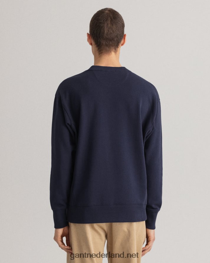 GANT Heren avond blauw icon g essentieel sweatshirt met ronde hals R48460257