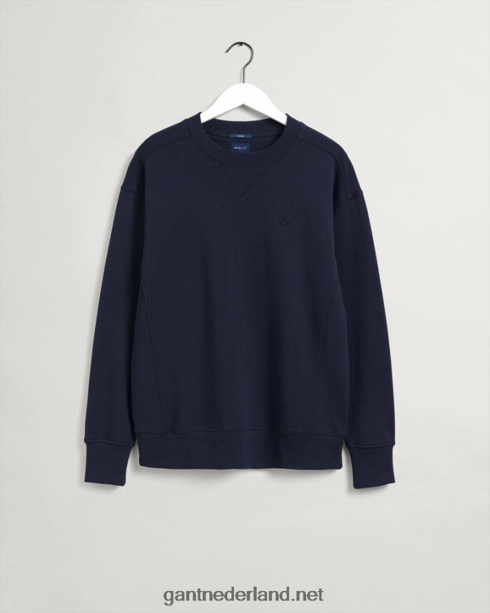 GANT Heren avond blauw icon g essentieel sweatshirt met ronde hals R48460257