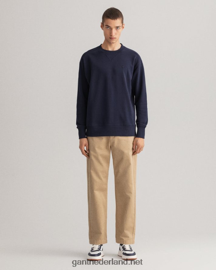 GANT Heren avond blauw icon g essentieel sweatshirt met ronde hals R48460257