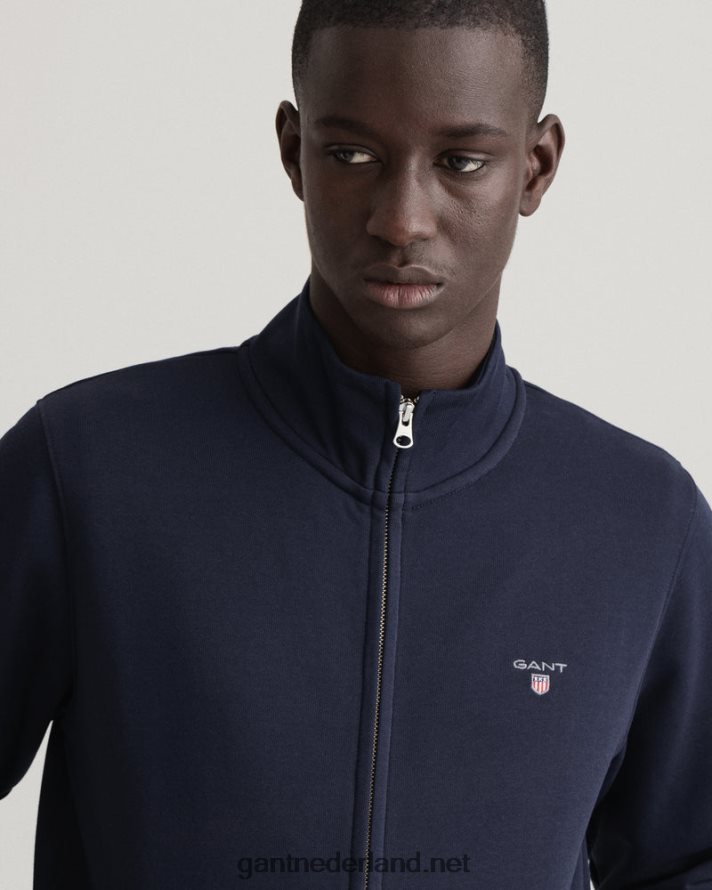GANT Heren avond blauw origineel vest met volledige ritssluiting R48460278