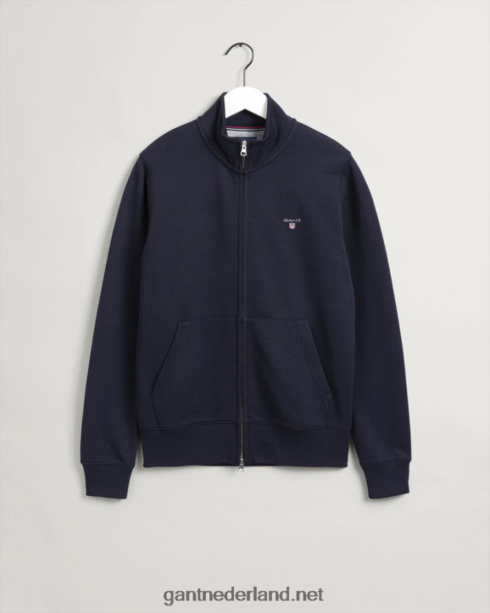 GANT Heren avond blauw origineel vest met volledige ritssluiting R48460278