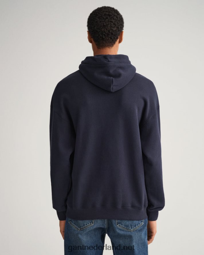 GANT Heren avond blauw usa grafische sweat hoodie R48460231