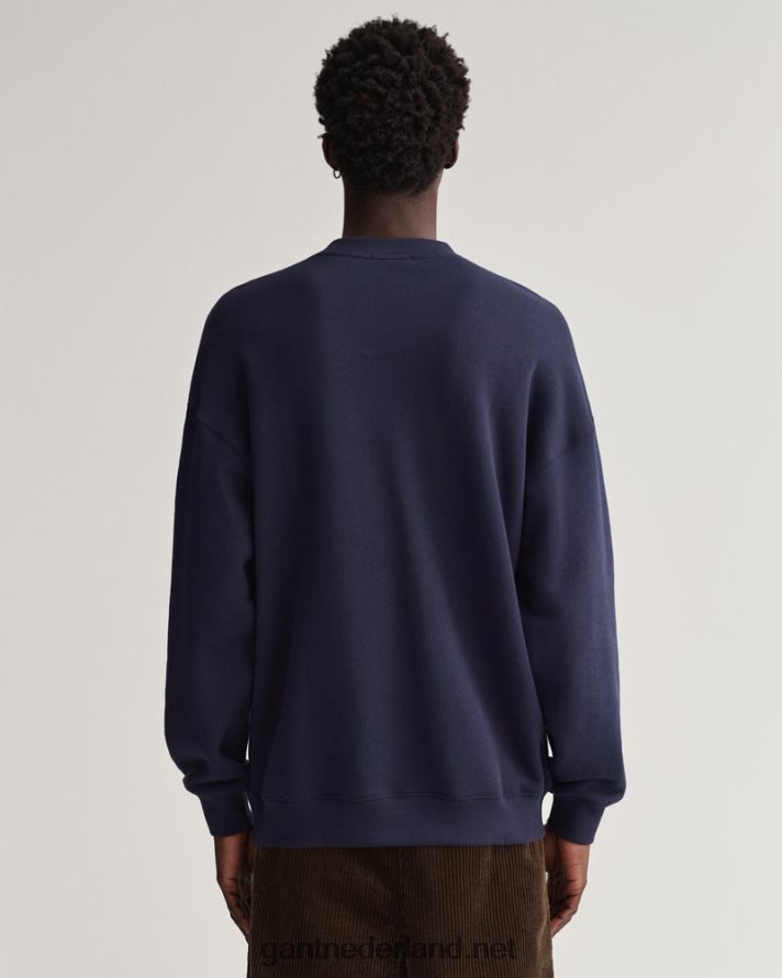 GANT Heren avond blauw usa graphic sweatshirt met ronde hals R48460227