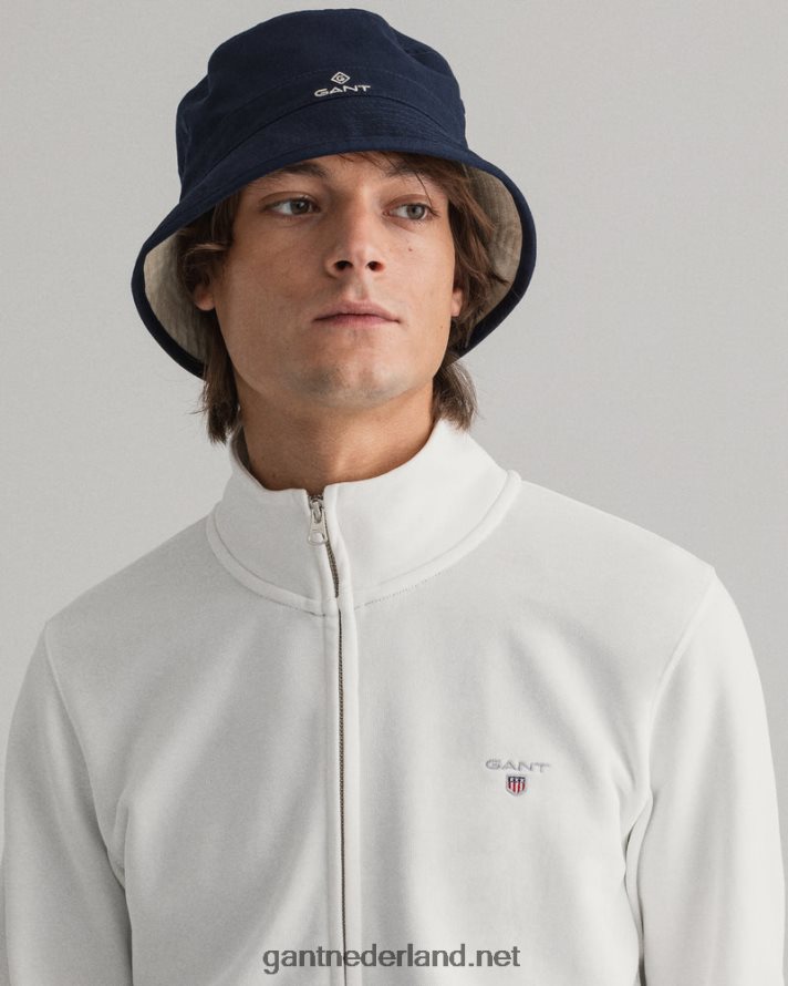 GANT Heren eierschaal origineel vest met volledige ritssluiting R48460285