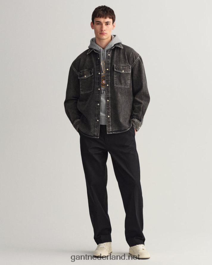 GANT Heren grijs gemêleerd Crest Shield-sweathoodie R48460282