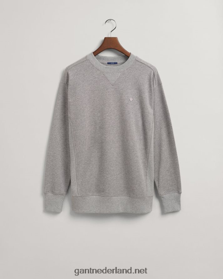 GANT Heren grijs gemêleerd icon g essentieel sweatshirt met ronde hals R48460244