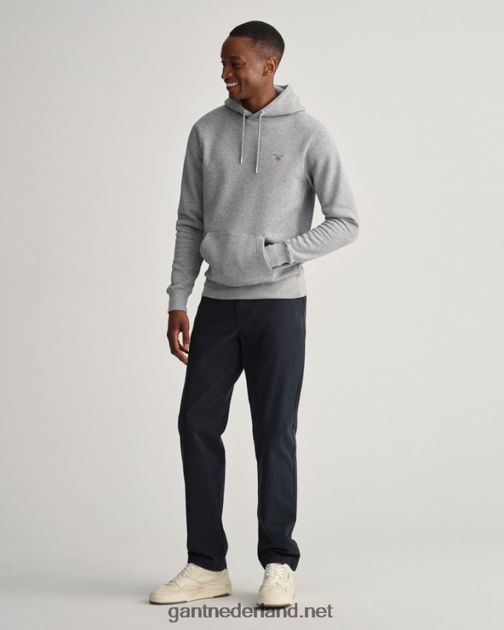GANT Heren grijs gemêleerd originele sweat-hoodie R48460286