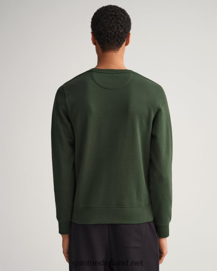 GANT Heren storm groen origineel sweatshirt met ronde hals R48460259