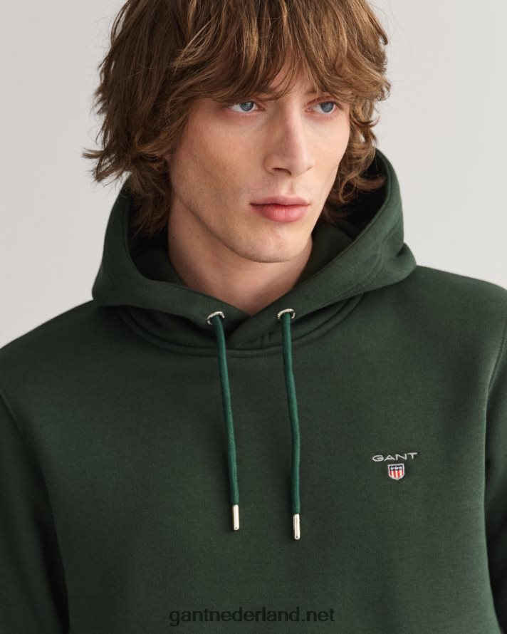 GANT Heren storm groen originele sweat-hoodie R48460248