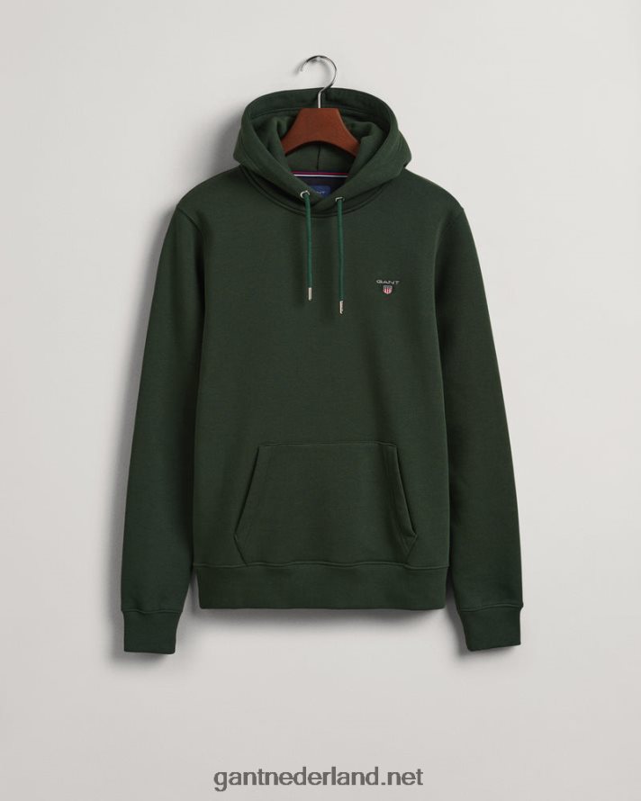 GANT Heren storm groen originele sweat-hoodie R48460248