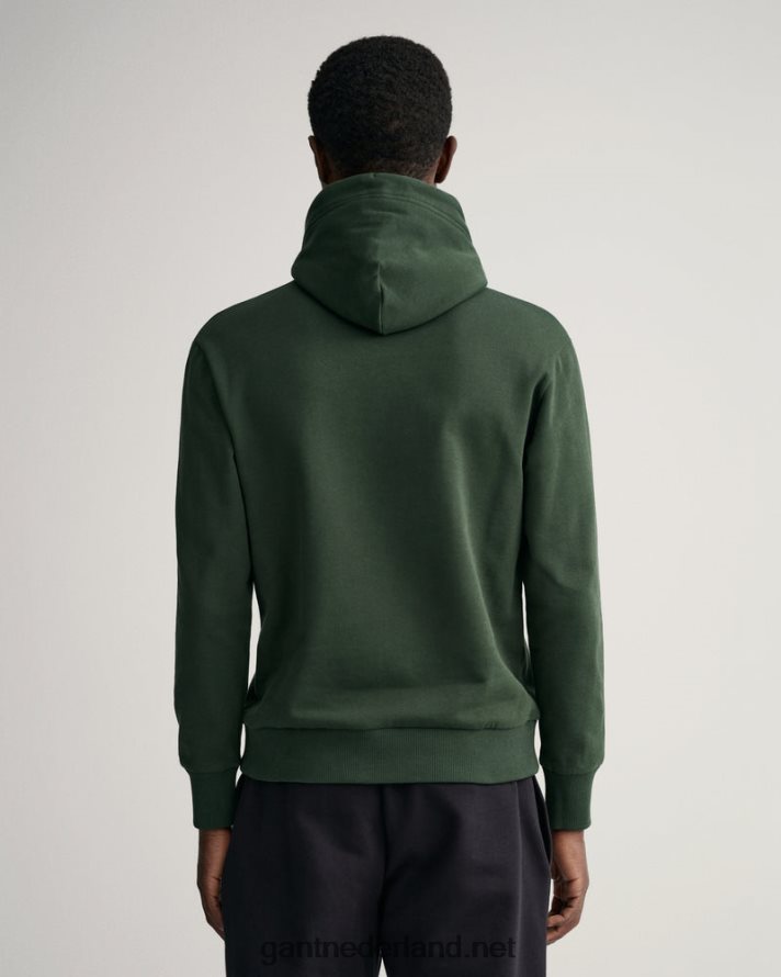 GANT Heren storm groen ton-sur-ton archief schild hoodie R48460261