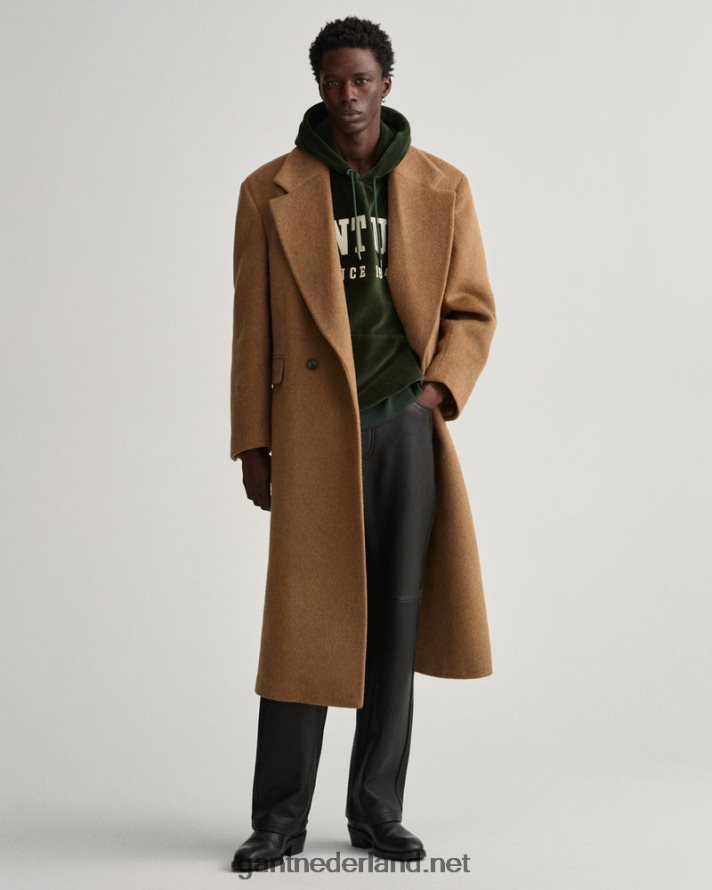 GANT Heren storm groen velours hoodie R48460229