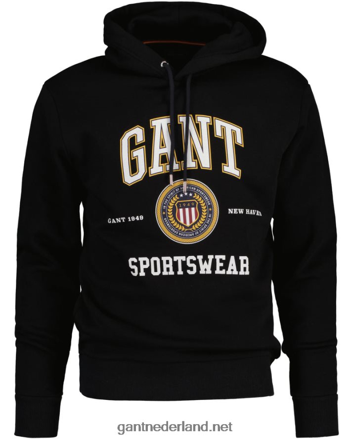 GANT Heren zwart Crest Shield-sweathoodie R48460271