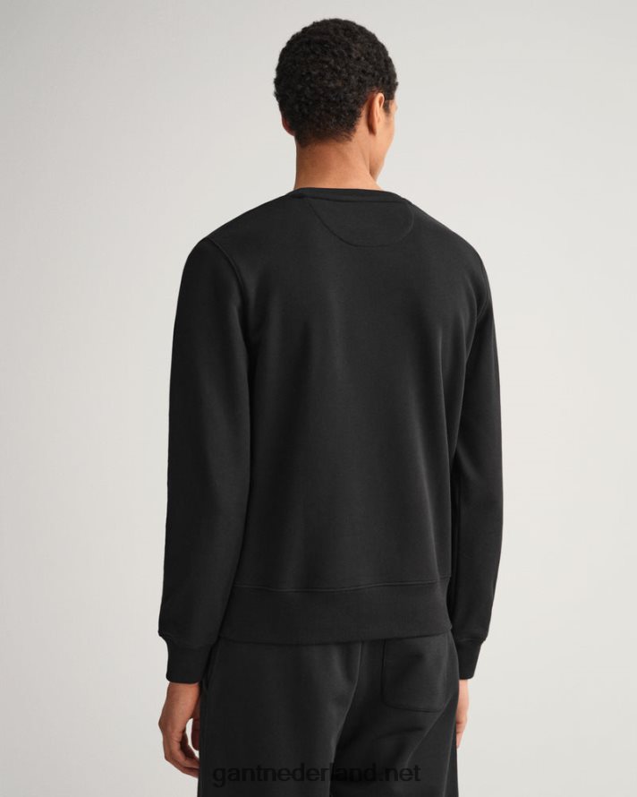 GANT Heren zwart origineel sweatshirt met ronde hals R48460276