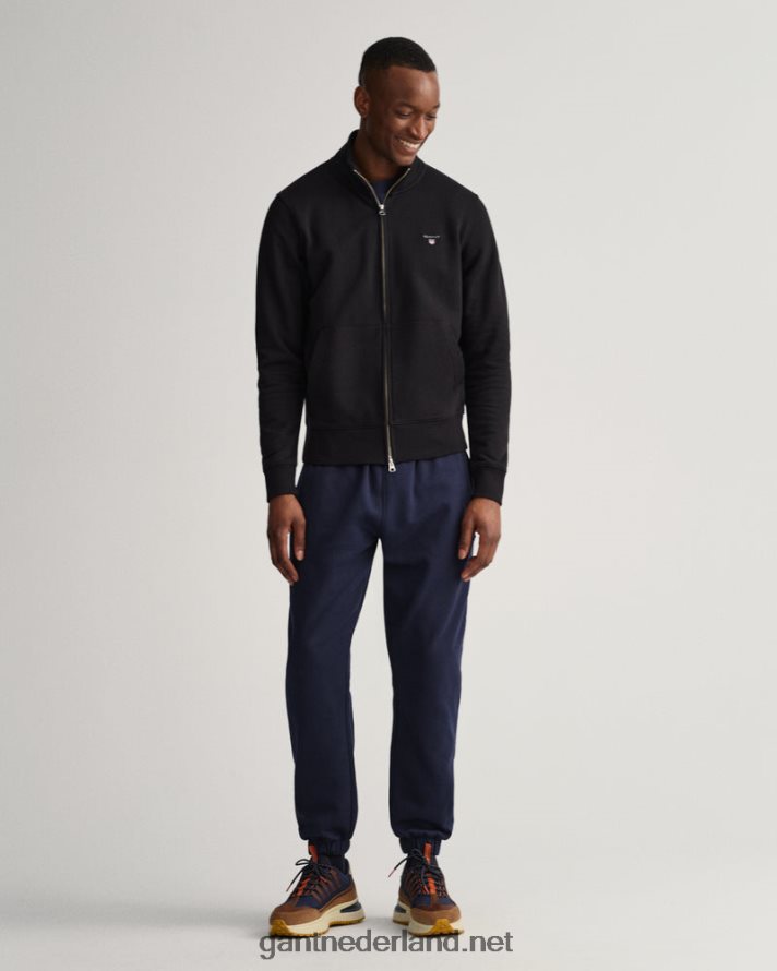 GANT Heren zwart origineel vest met volledige ritssluiting R48460297