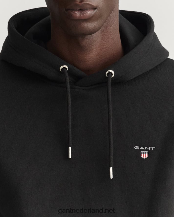 GANT Heren zwart originele sweat-hoodie R48460274