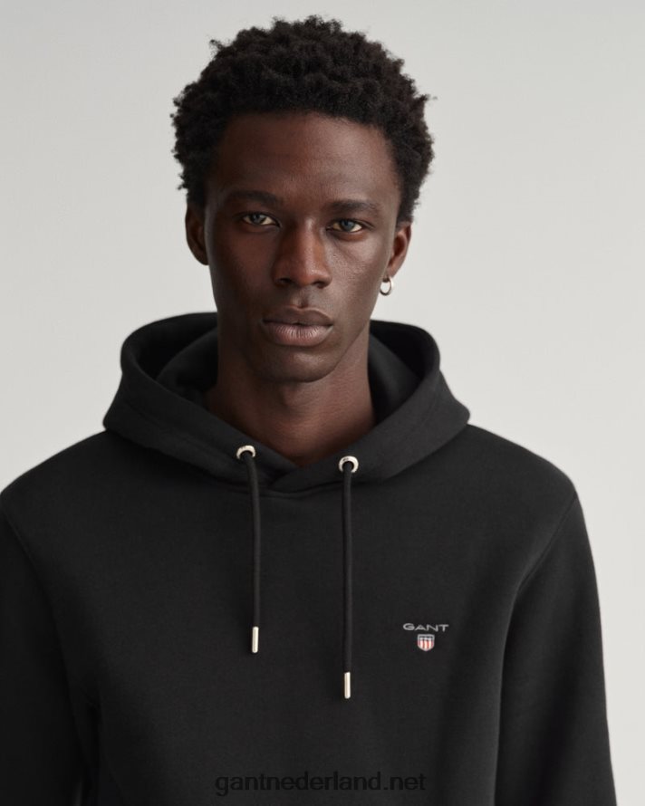GANT Heren zwart originele sweat-hoodie R48460274