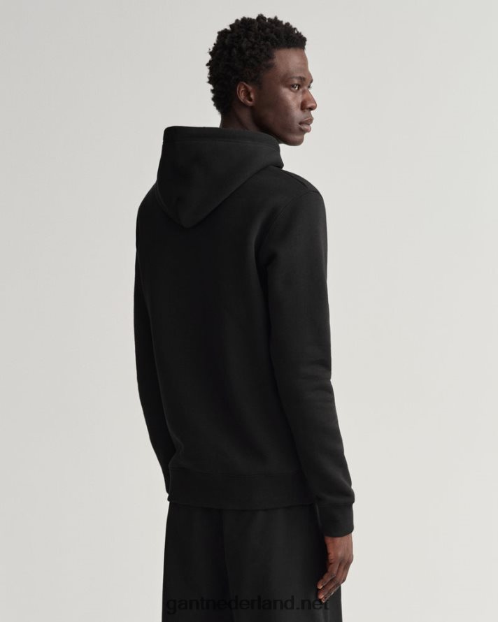 GANT Heren zwart originele sweat-hoodie R48460274