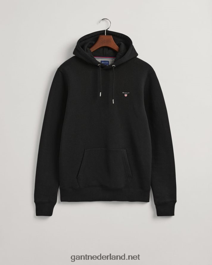 GANT Heren zwart originele sweat-hoodie R48460274