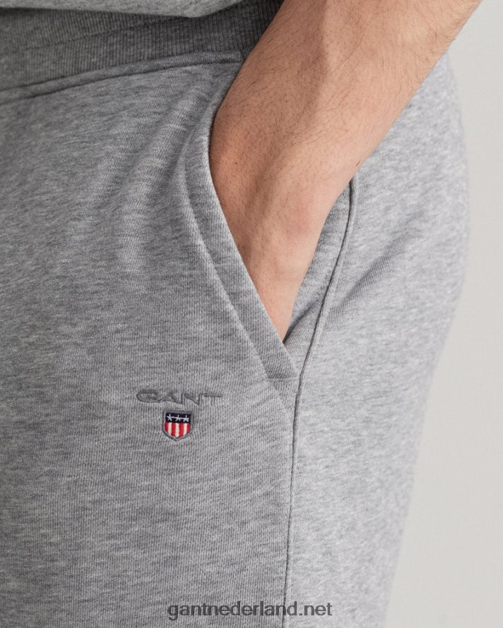 GANT Heren grijs gemêleerd originele joggingbroek R48460399