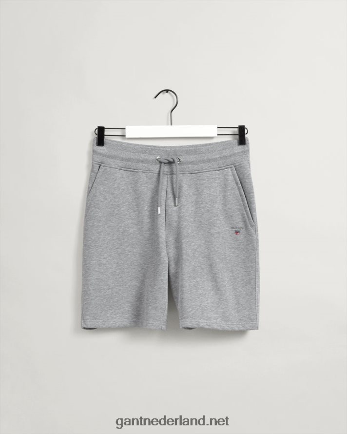 GANT Heren grijs gemêleerd originele joggingbroek R48460399