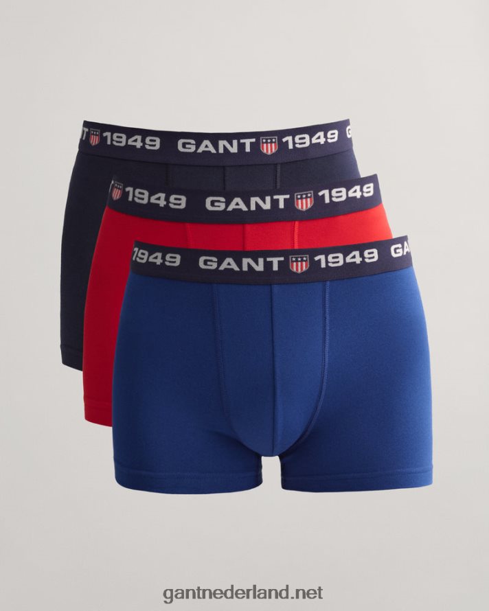 GANT Heren Diepblauw Set van 3 retro schildkoffers R48460550