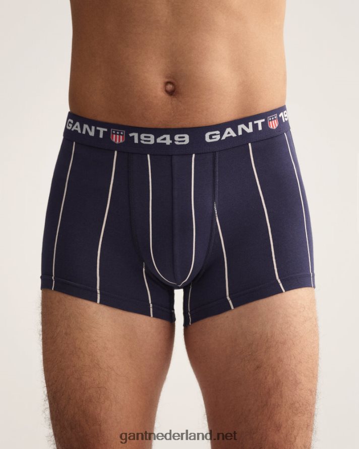 GANT Heren avond blauw Set van 3 boxershorts met brede strepen R48460542