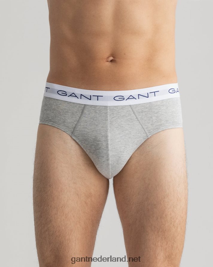 GANT Heren grijs gemêleerd korte 3 pack R48460544