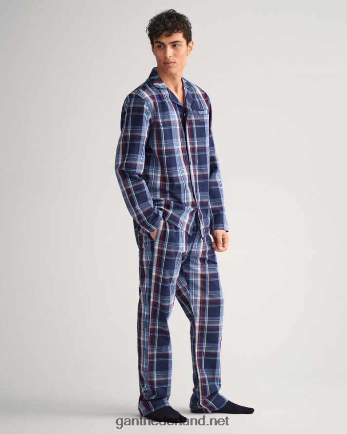GANT Heren klassiek blauw check pyjama set R48460541