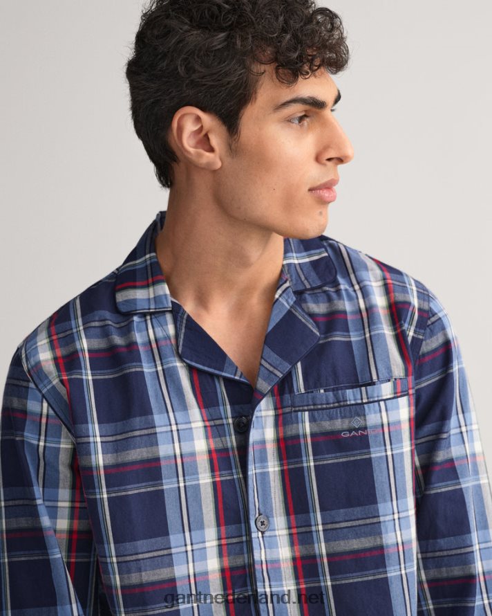 GANT Heren klassiek blauw check pyjama set R48460541