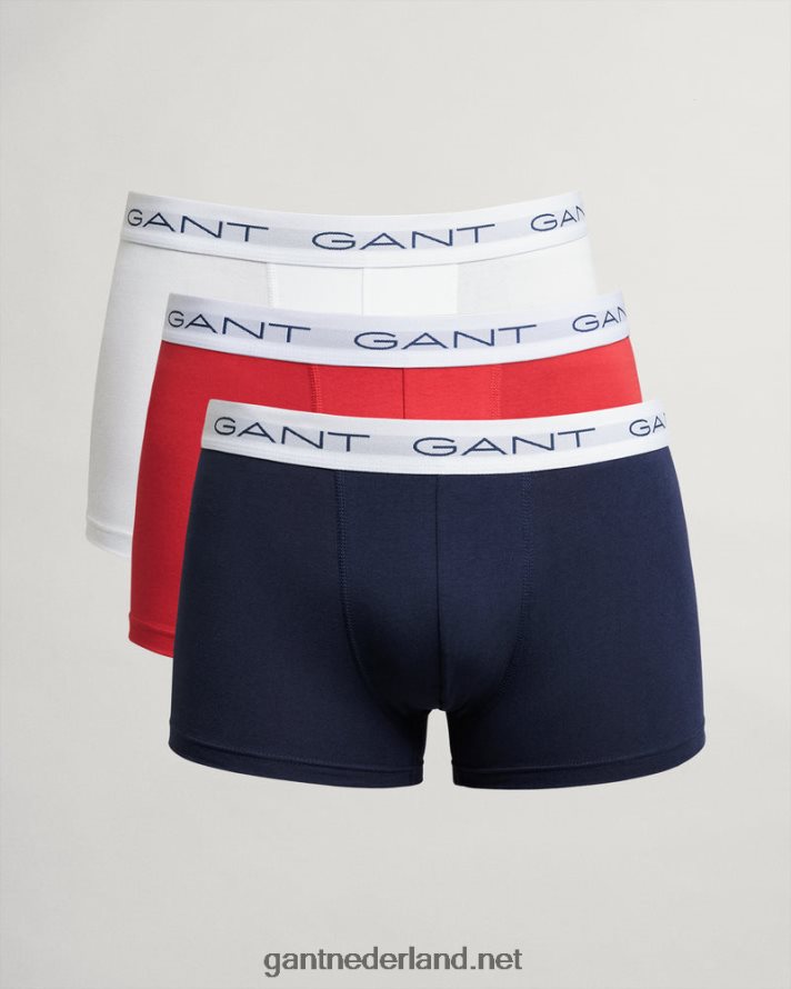 GANT Heren veelkleurig kofferbak 3-pack R48460556