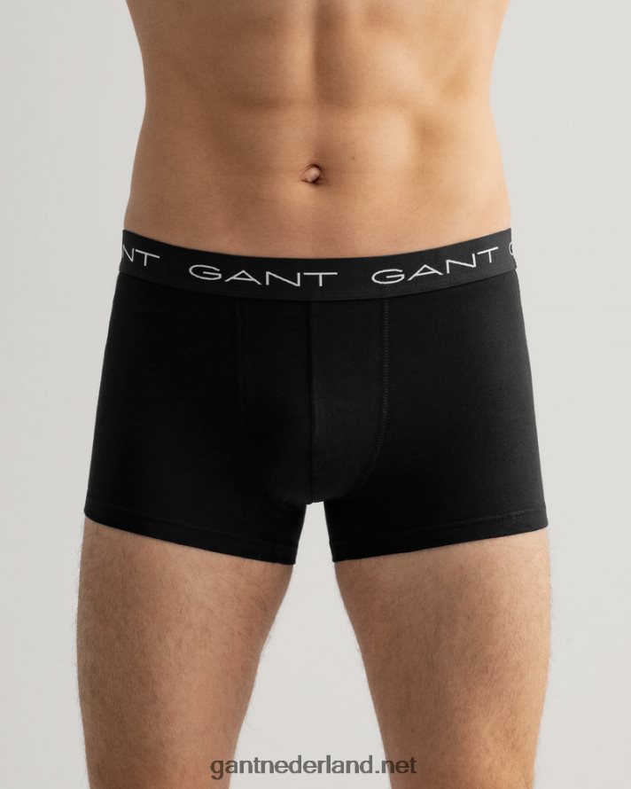 GANT Heren zwart kofferbak 3-pack R48460545