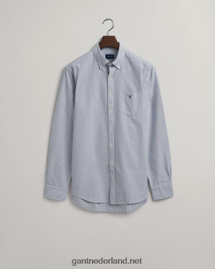 GANT Heren Perzisch blauw Banker Oxford-overhemd met normale pasvorm R4846051