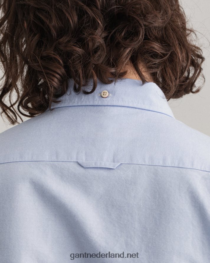 GANT Heren capri blauw slim fit oxford overhemd R4846029