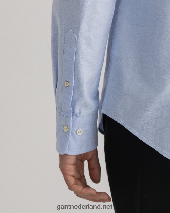 GANT Heren capri blauw slim fit oxford overhemd R4846029