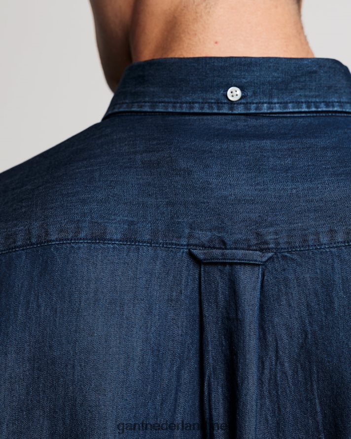 GANT Heren donker indigo indigo overhemd met normale pasvorm R4846033