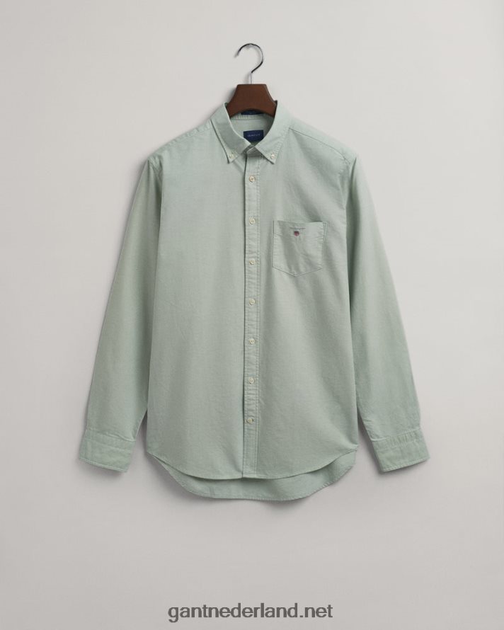 GANT Heren eucalyptus groen Oxford-overhemd met normale pasvorm R4846035