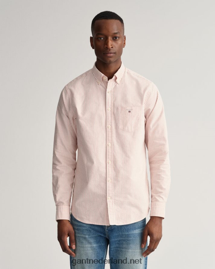 GANT Heren gouden sinaasappel Banker Oxford-overhemd met normale pasvorm R4846036