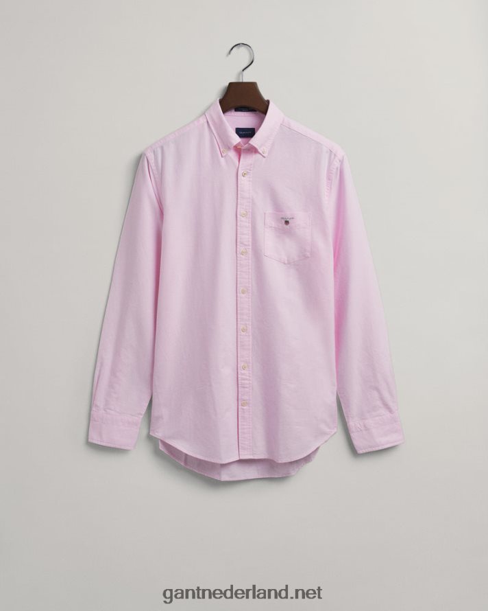 GANT Heren lichtroze Oxford-overhemd met normale pasvorm R4846063